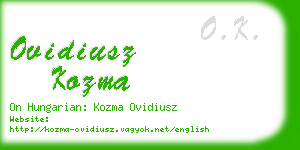 ovidiusz kozma business card
